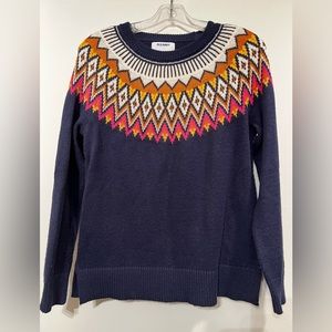 Navy Argyle Fairisle Icelandic-style size S Small Old Navy Gorgeous sweater